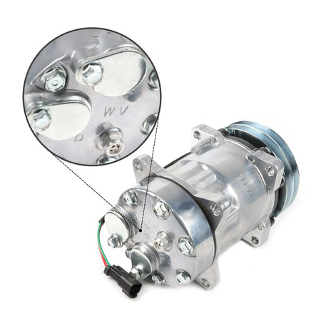 14649606 2PK 24V A/C Compressor SD7H15 for Volvo Excavators Loaders - image 3