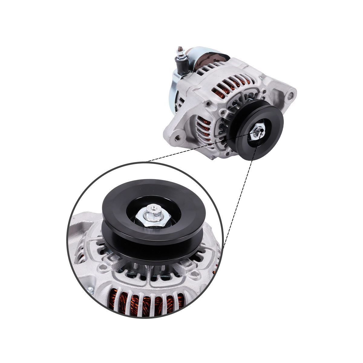 100211-4540 12V 35A alternator for Toyota 4Y 5K Forklift - image 2