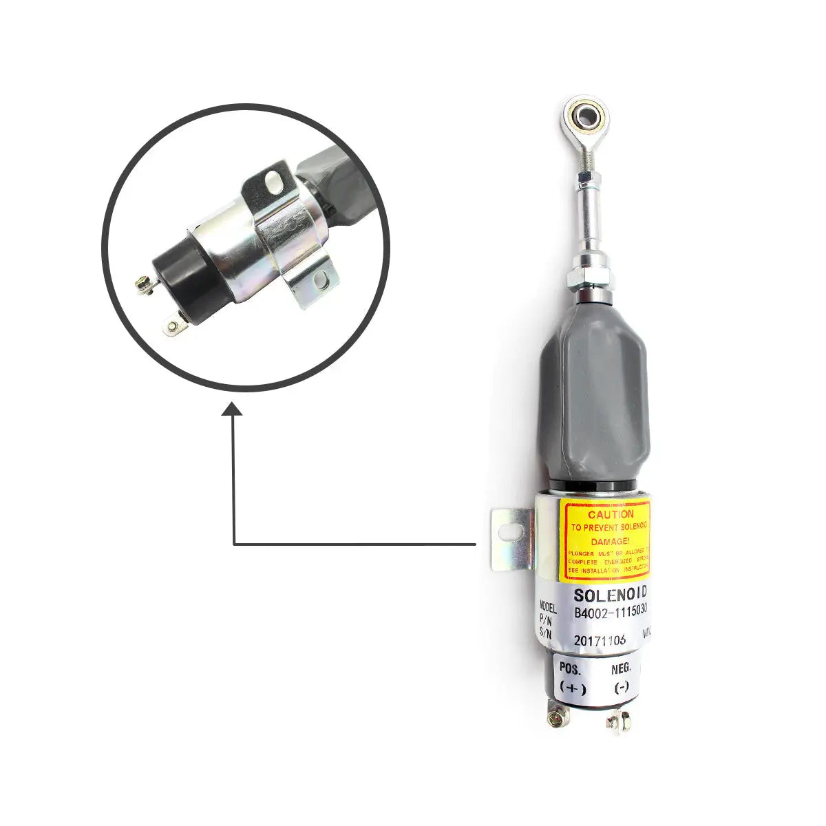 Topsealkit B4002-1115030 fuel shut-off solenoid, for Komatsu PC60-7 PC200-7 Excavator - image 3