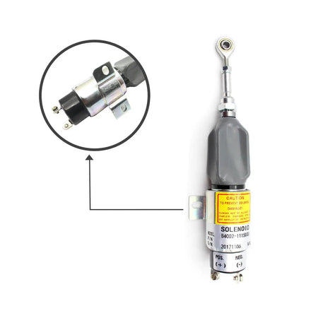 Topsealkit B4002-1115030 fuel shut-off solenoid, for Komatsu PC60-7 PC200-7 Excavator - image 3
