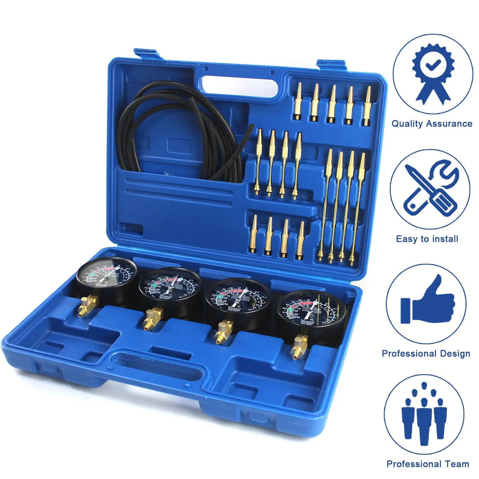 4-Gauge Motorcycle Carburetor Synchronizer Vacuum Gauge Set for Honda Yamaha Kaw - image 2