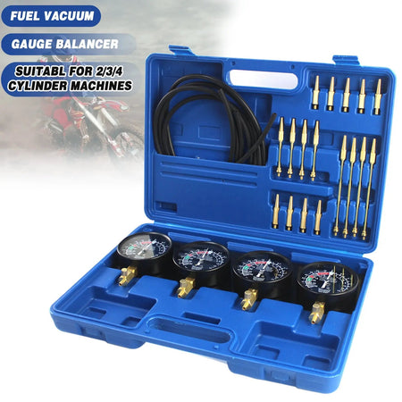 4-Gauge Motorcycle Carburetor Synchronizer Vacuum Gauge Set for Honda Yamaha Kaw - image 3