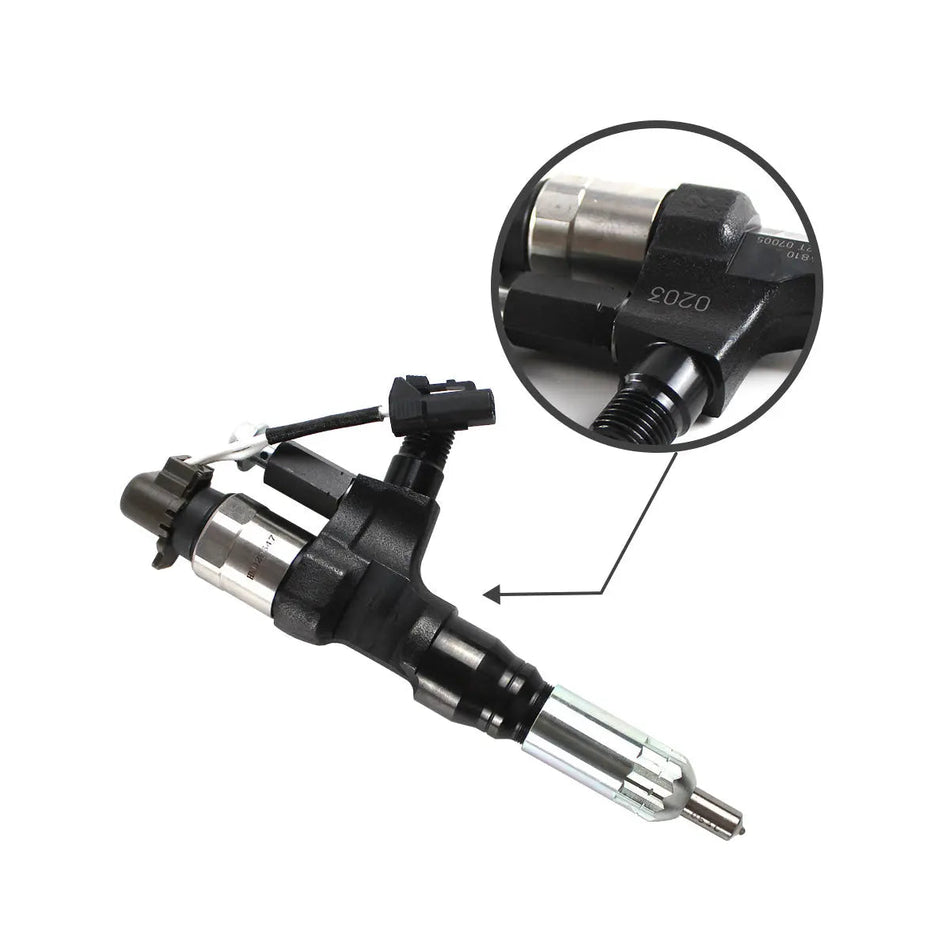 095000-6593 Fuel Injector Compatible with Kobelco SK330-8 SK300-8 Hino J08E
