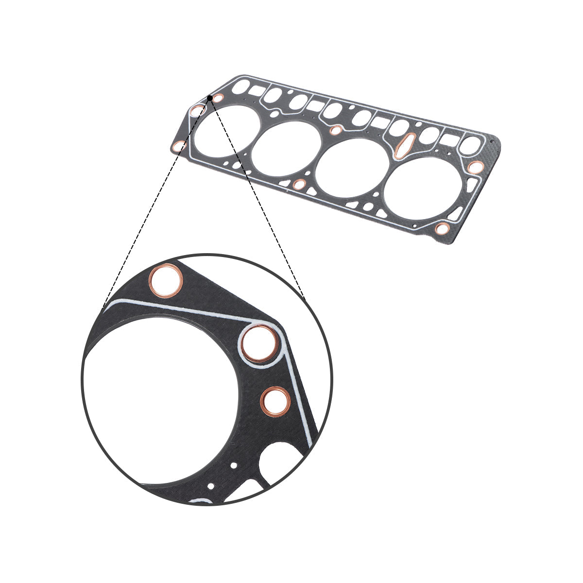 Cylinder Head Gasket 11115-UB020 11115-76014-71 for Toyota 5-7FG Forklift 4Y Engine - image 2
