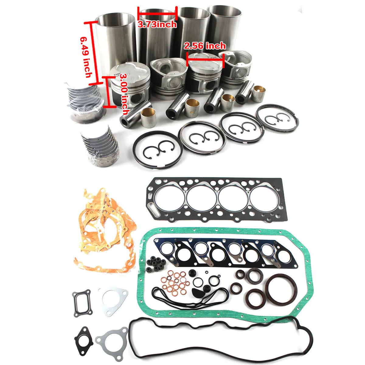 D4BB Engine Overhaul Rebuild Kit for Hyundai HC20-35H1 H100 Forklift Trucks - image 2