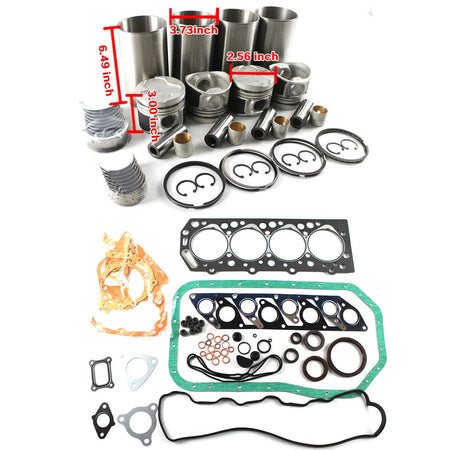 D4BB Engine Overhaul Rebuild Kit for Hyundai HC20-35H1 H100 Forklift Trucks - image 2