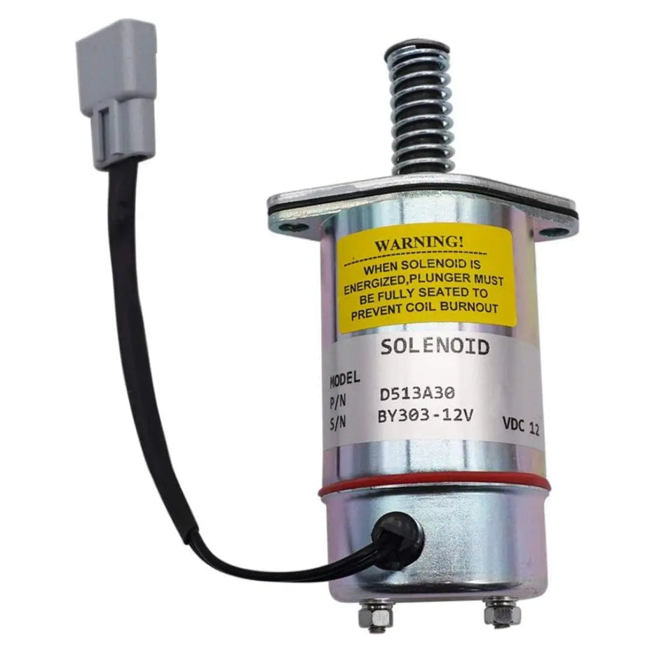D513-A30 161737-12 8923206 12V Heavy Duty Fuel Solenoid for 8.2L Diesel Engine