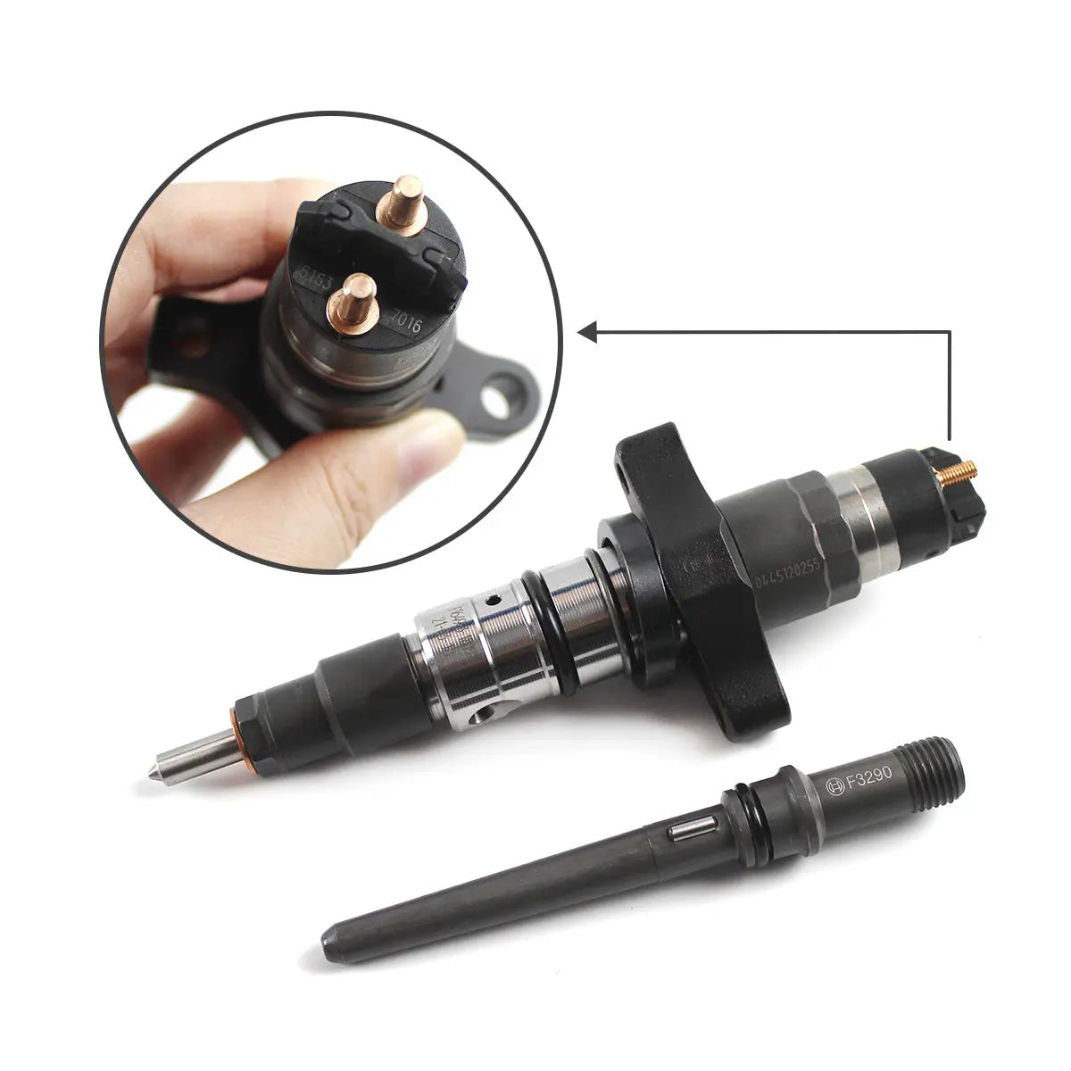 /6PCS Diesel Fuel Injector with Connect Tube 0986435503 0445120255 Compatible with 2003-2004 Dodge Pick-up Ram Cummins 5.9L Engine