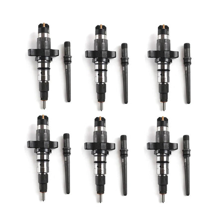/6PCS Diesel Fuel Injector with Connect Tube 0986435503 0445120255 Compatible with 2003-2004 Dodge Pick-up Ram Cummins 5.9L Engine