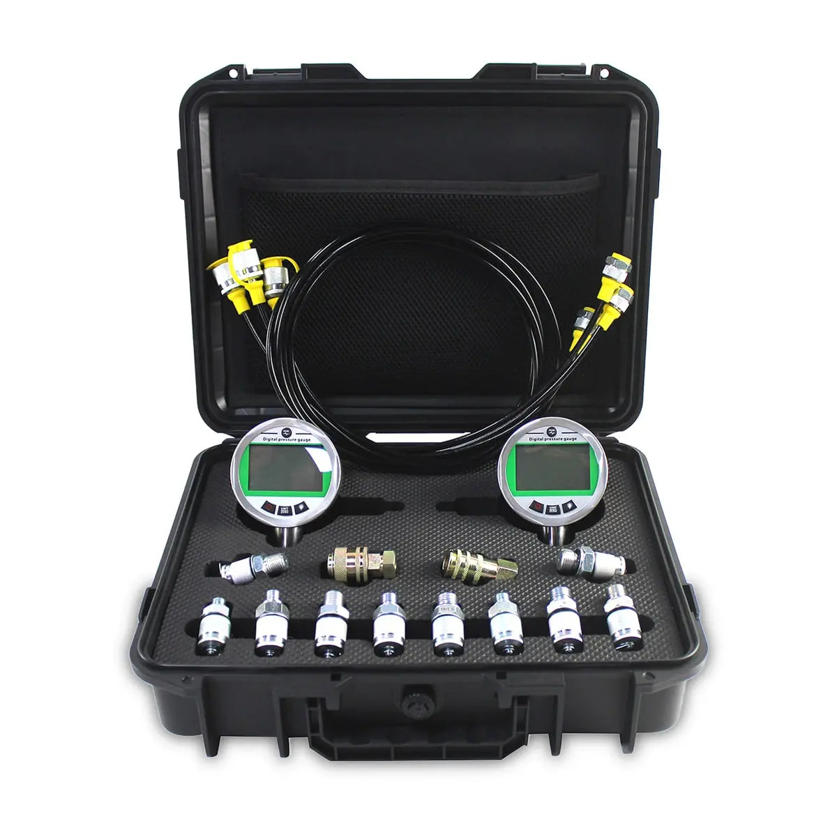 Digital Hydraulic Pressure Test Kit with 2 Gauges 70 MPa x2 for Excavators