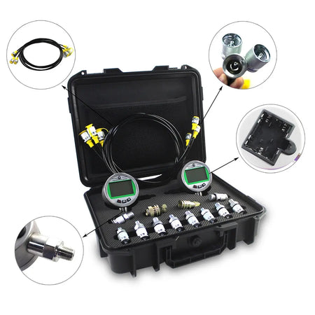 Digital Hydraulic Pressure Test Kit with 2 Gauges 70 MPa x2 for Excavators - image 3