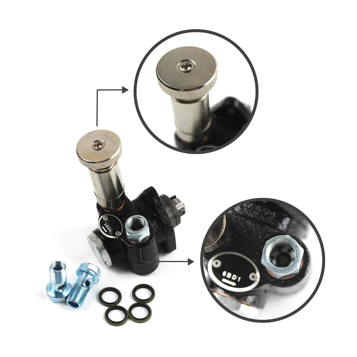 fuel feed pump 400908-00026 for Doosan DB58TIS Isuzu 4BG1 Engine - image 3