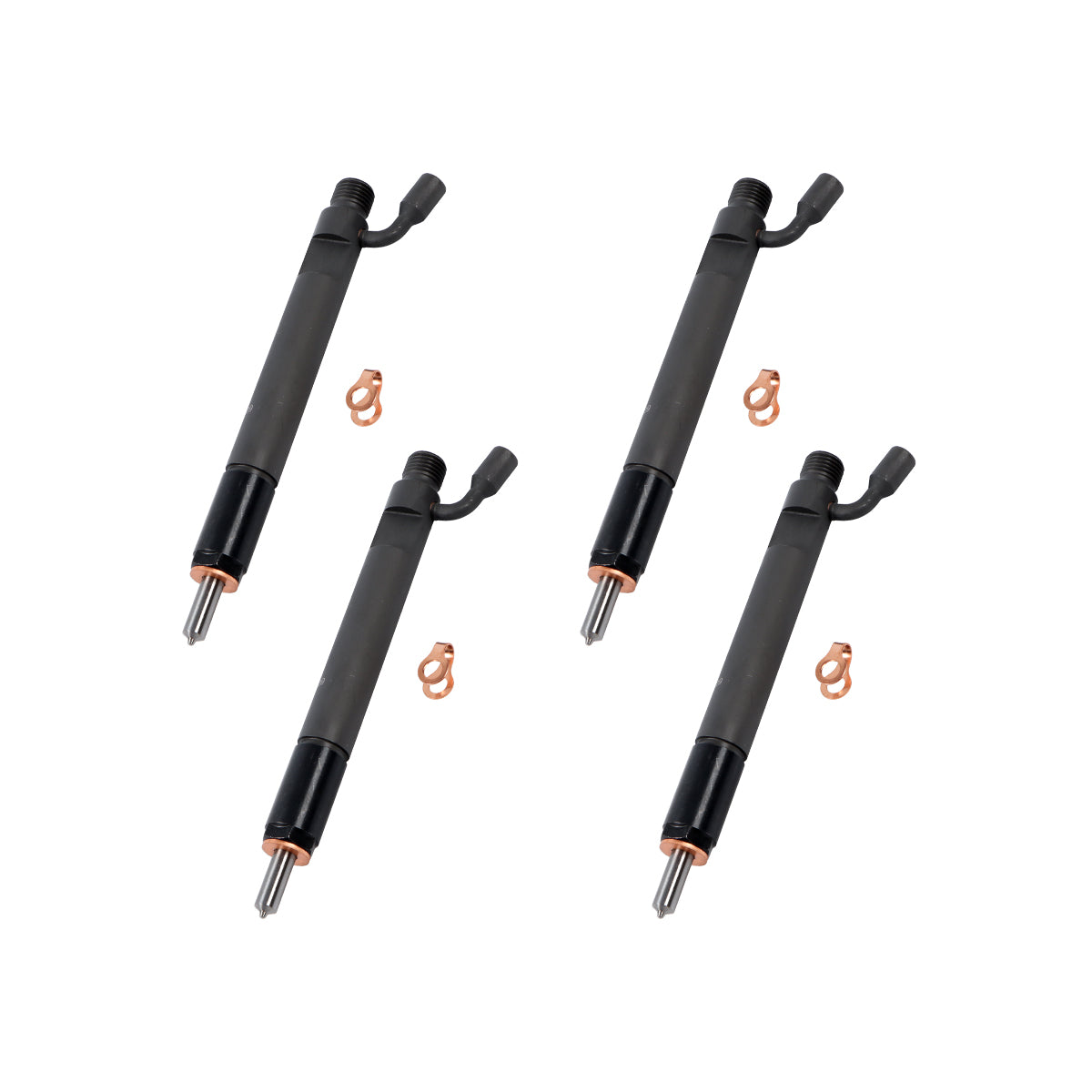 4-Pack Fuel Injector 0-432-191-300 3802238 3966818 KBAL105P29 Compatible with Cummins Case DIesel Engine