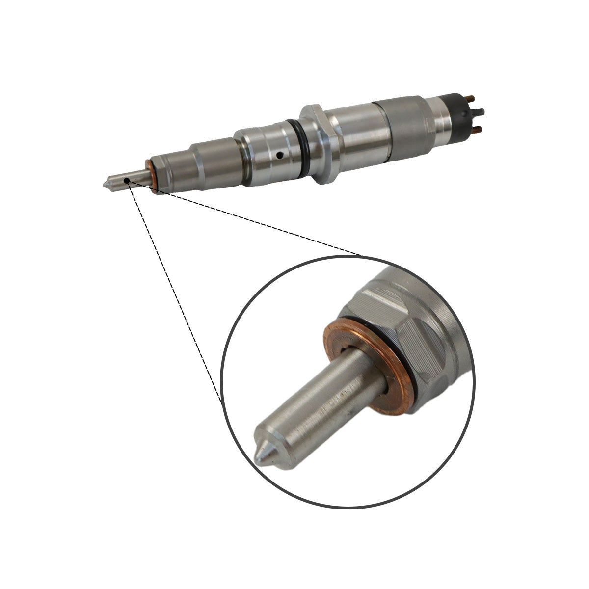 Fuel Injector 0445120060 3977081 Compatible with Cummins DAF CF65 LF45 Engine