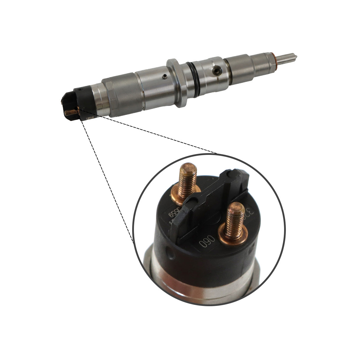 Fuel Injector 0445120060 3977081 Compatible with Cummins DAF CF65 LF45 Engine