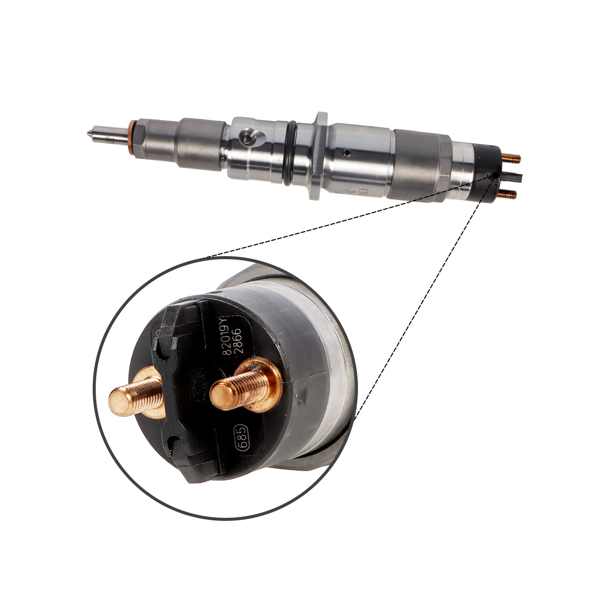 Fuel Injector 0445120250 Compatible with Cummins DAF CF65 LF45 LF55 GR165 GR184