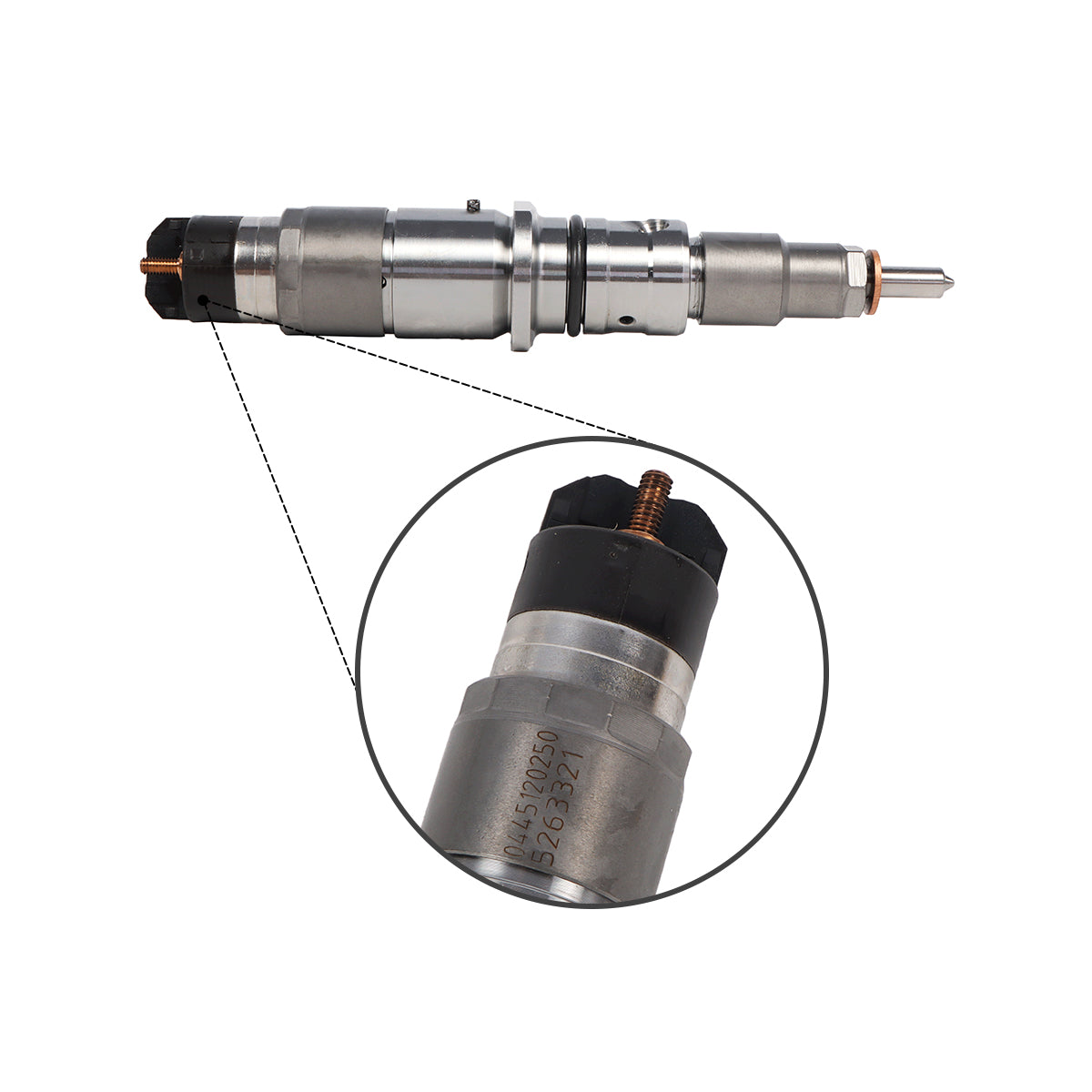 Fuel Injector 0445120250 Compatible with Cummins DAF CF65 LF45 LF55 GR165 GR184