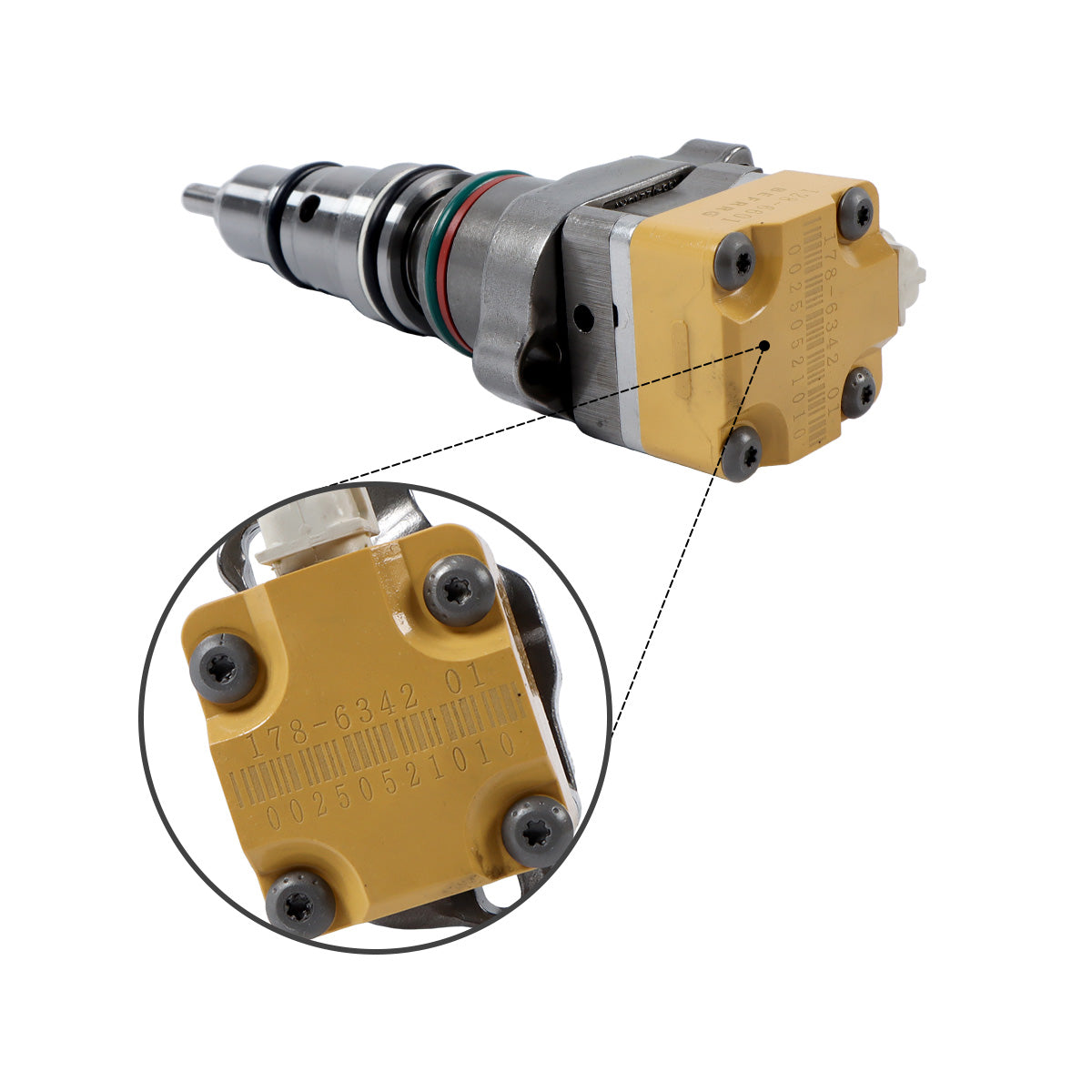 Fuel Injector 178-6342 1786342 Compatible with Cat Caterpillar 3126 Engine D5n D6n Tractor 938g Wheel