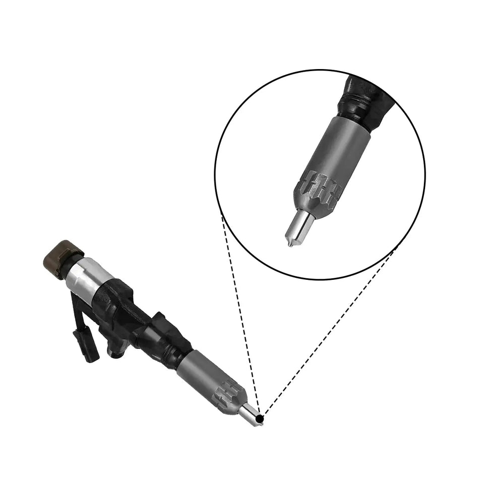 Diesel Fuel Injector 095000-6590 095000-6591 Compatible with Hino 268 7.7L 2005 2006 2007 2008 2009 2010 2011 2012-2017