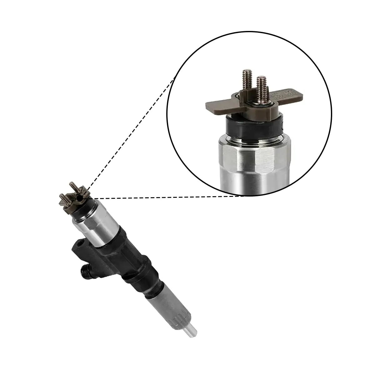Diesel Fuel Injector 095000-6590 095000-6591 Compatible with Hino 268 7.7L 2005 2006 2007 2008 2009 2010 2011 2012-2017