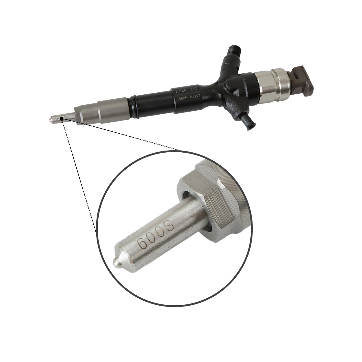 Fuel Injector 295050-0070 23670-30380 Compatible with Toyota 1KD 1KD-FTV Engine