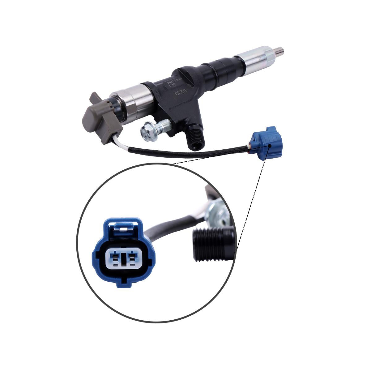 Fuel Injector 295050-0490 23670-E0220 Compatible with Hino E13C Renault K9K700 Engine