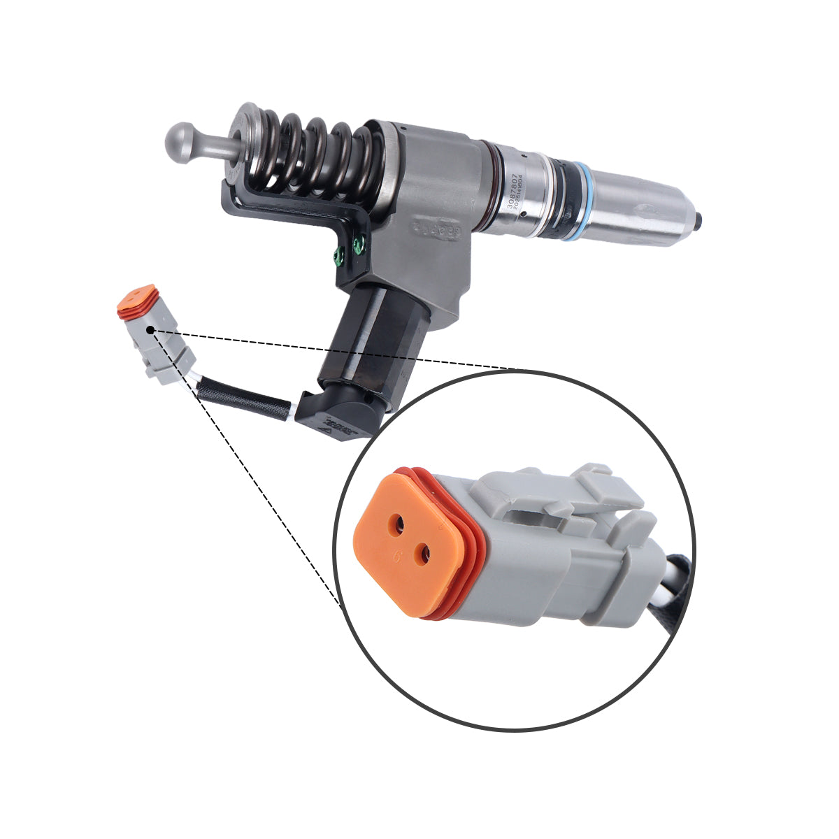 Fuel Injector 3087807 Compatible with Cummins Celect Engine N14 NTA14 N14C ELECT PLUS Engine Series