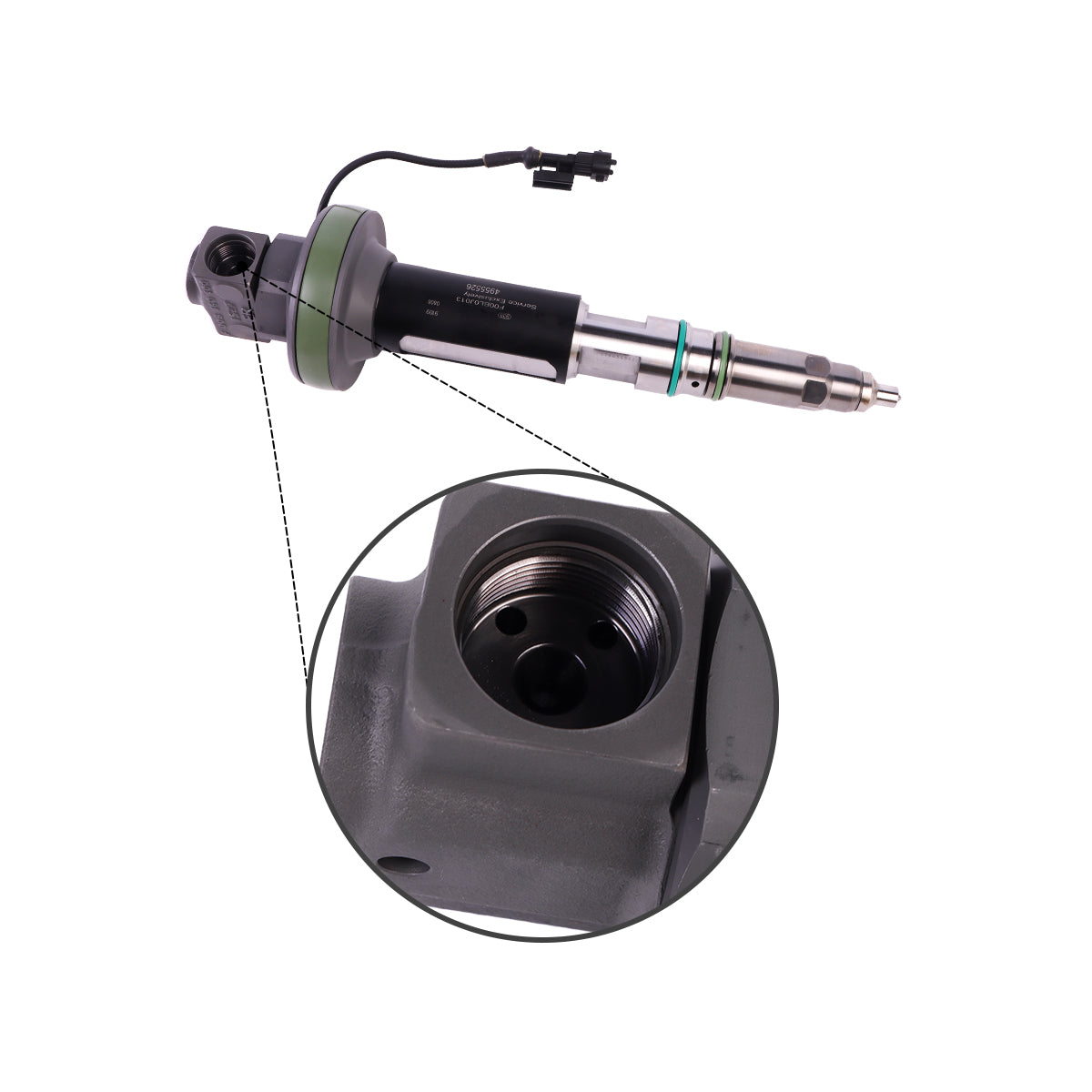 Fuel Injector 4955526 Compatible with Cummins Engine QSK50 QSK38 QSK19 KTA19 K19