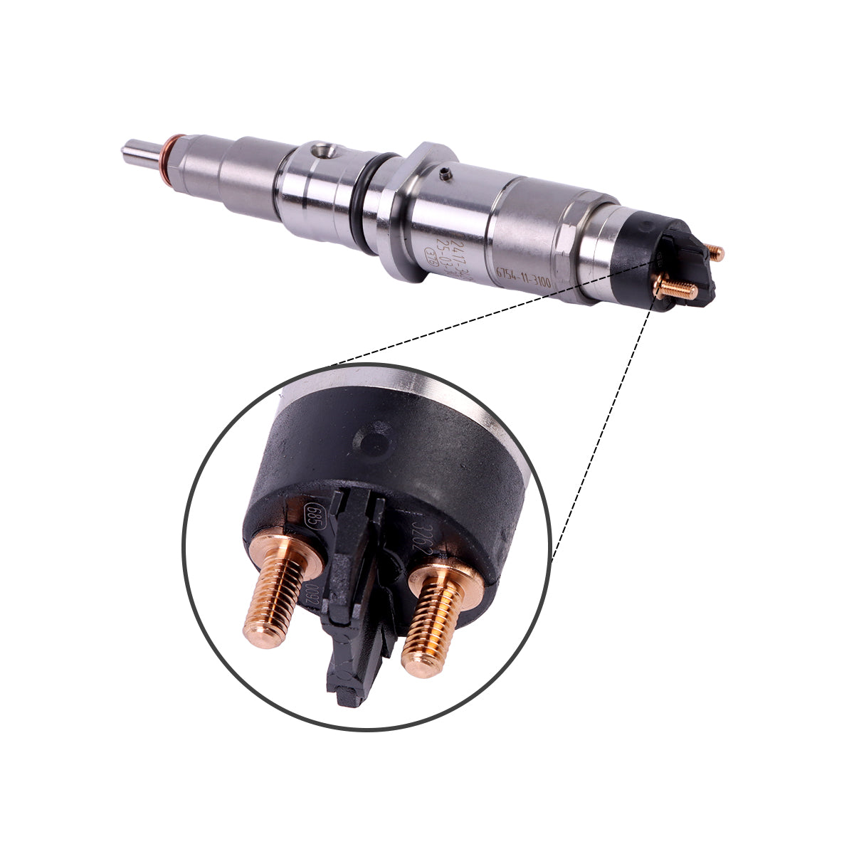 Fuel Injector 6754-11-3100 6754-11-3010 6754-11-3011 Compatible with Komatsu D51EX/PX PC200LL