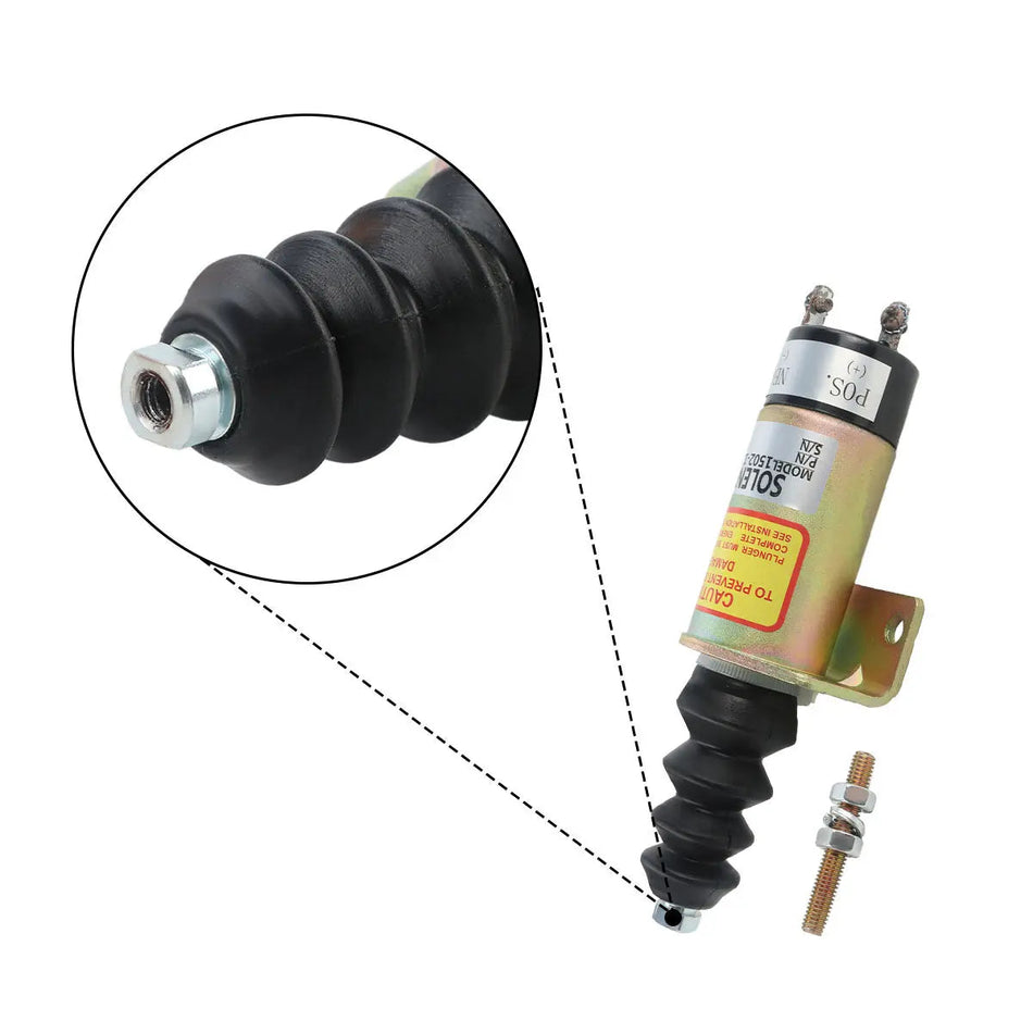 1502-12C2U1B2 fuel shut-off solenoid for Woodward Excavator - image 2