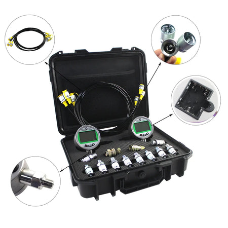 Digital Hydraulic Pressure Test Kit with 2 Gauges 80 MPa x2 for Excavators - image 3