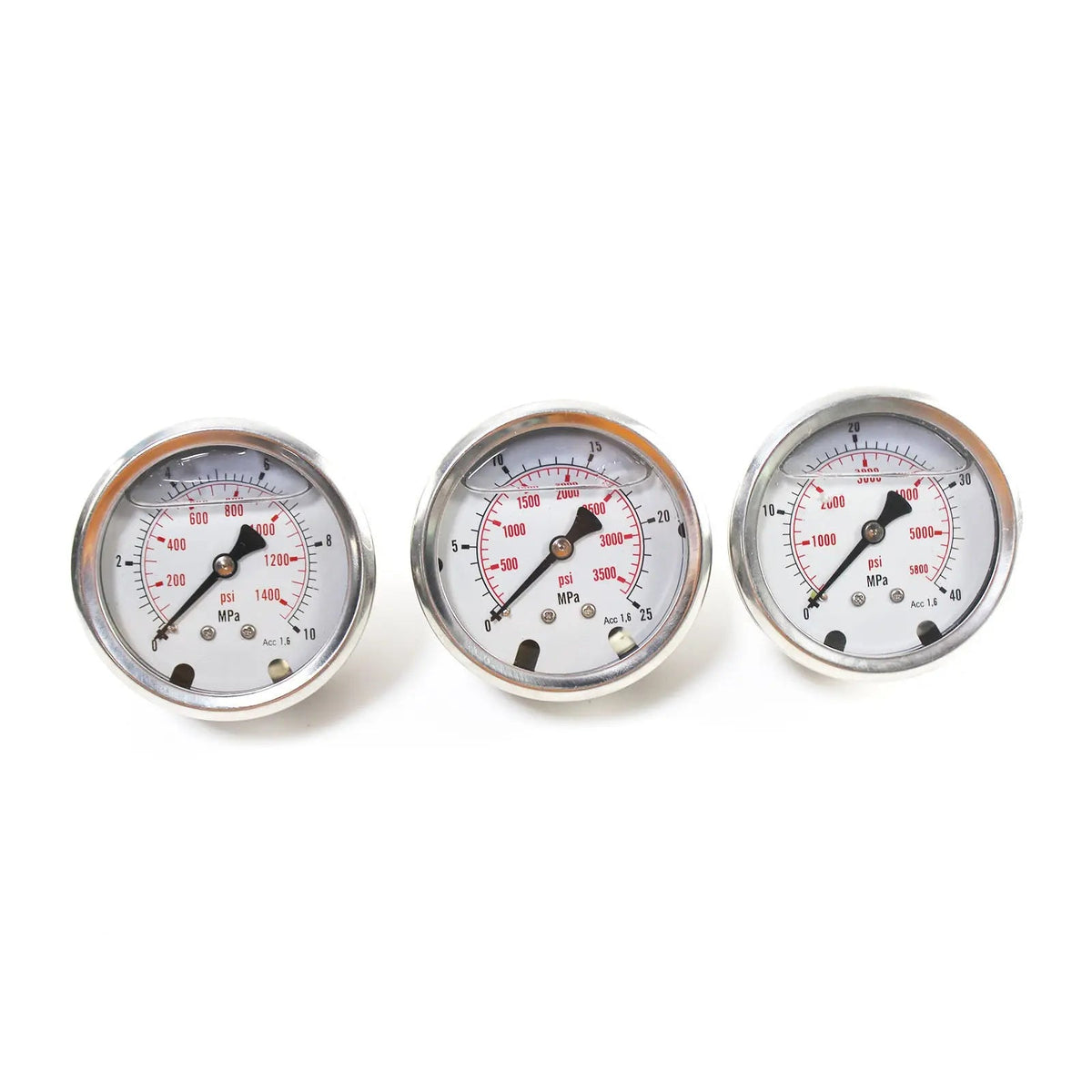 3-Gauge Hydraulic Nitrogen Accumulator Charging and Pressure Test Kit with 7 Cou - image 5