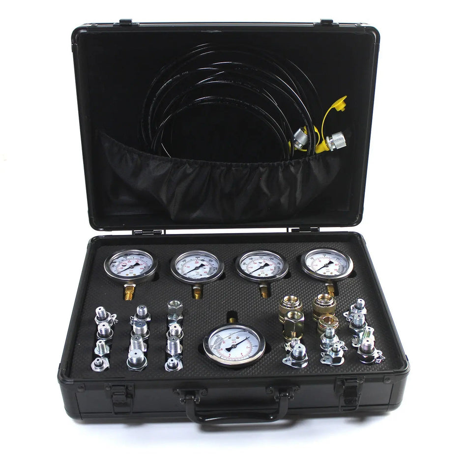 5-Gauge Single-Layer Hydraulic Pressure Test Kit 1/10/25/40/60 MPa for Excavators