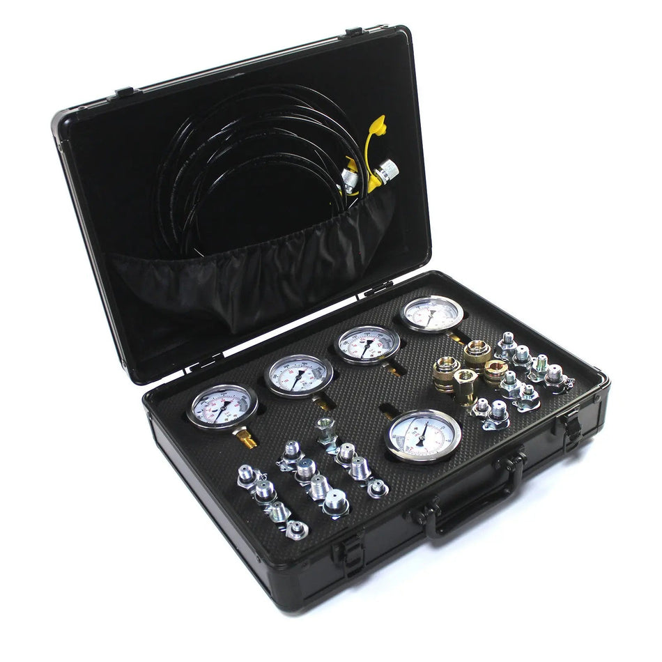 5-Gauge Single-Layer Hydraulic Pressure Test Kit 1/10/25/40/60 MPa for Excavator - image 2
