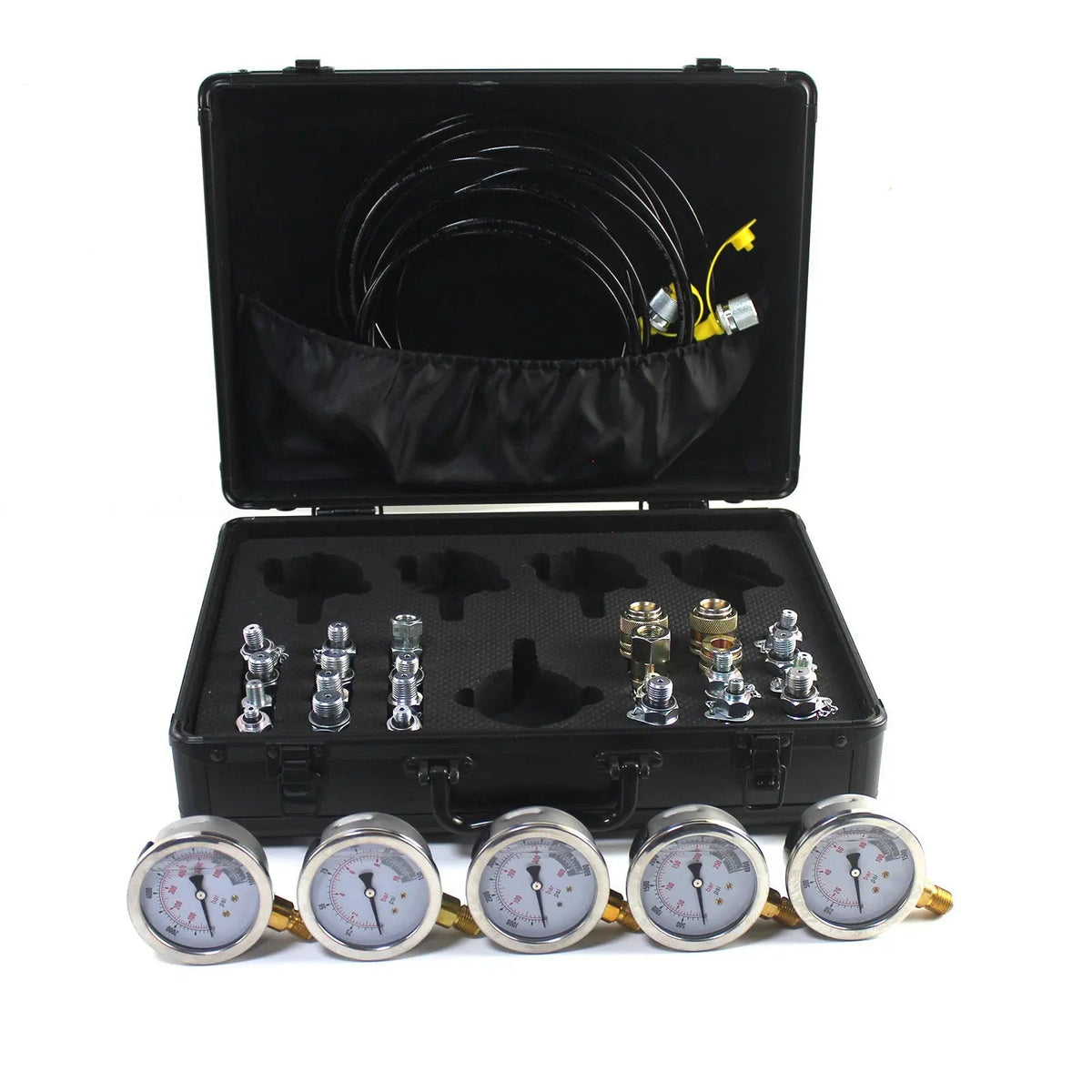 5-Gauge Single-Layer Hydraulic Pressure Test Kit 1/10/25/40/60 MPa for Excavator - image 3