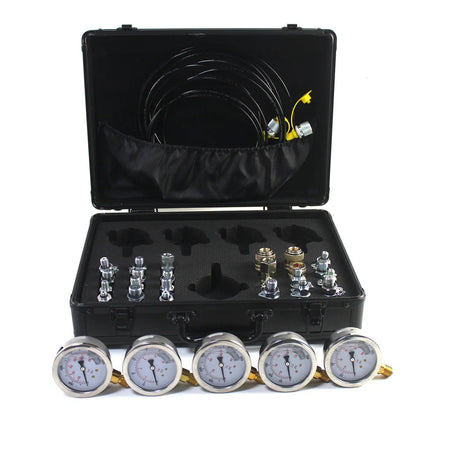 5-Gauge Single-Layer Hydraulic Pressure Test Kit 1/10/25/40/60 MPa for Excavator - image 3