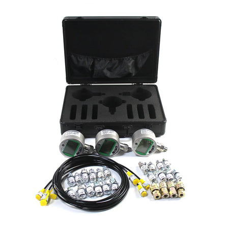 3-Gauge Digital Hydraulic Pressure Gauge Kit 16 MPa x1 and 70 MPa x2 for Excavat - image 2