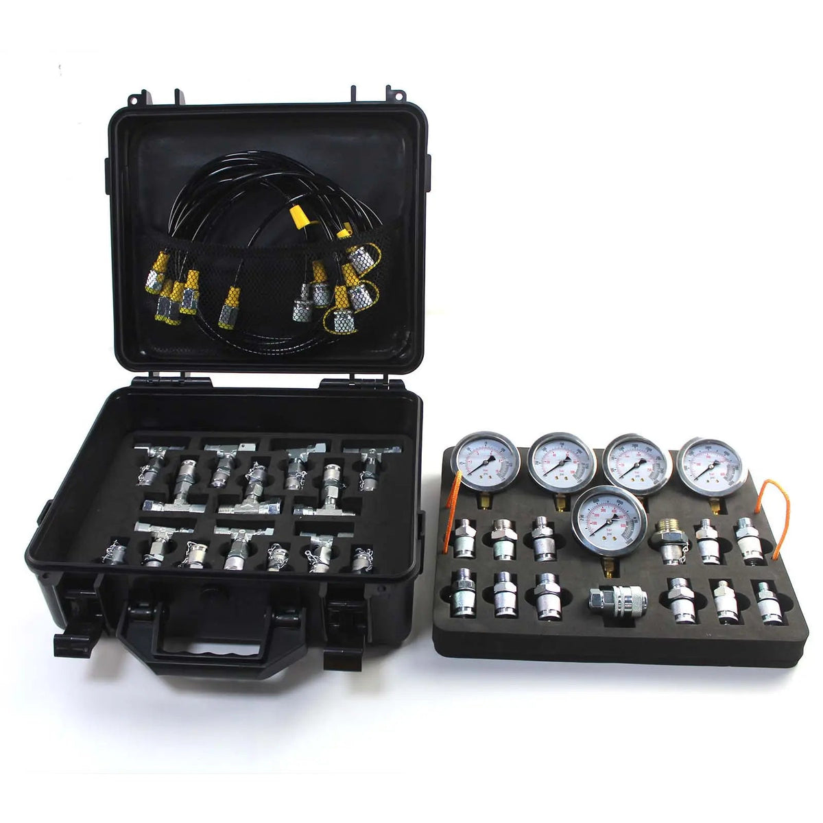 5-Gauge Double-Layer Hydraulic Pressure Test Kit with 13 Couplings and 14 Tees f - image 3