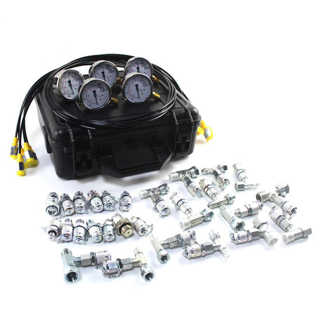 5-Gauge Double-Layer Hydraulic Pressure Test Kit with 13 Couplings and 14 Tees f - image 6