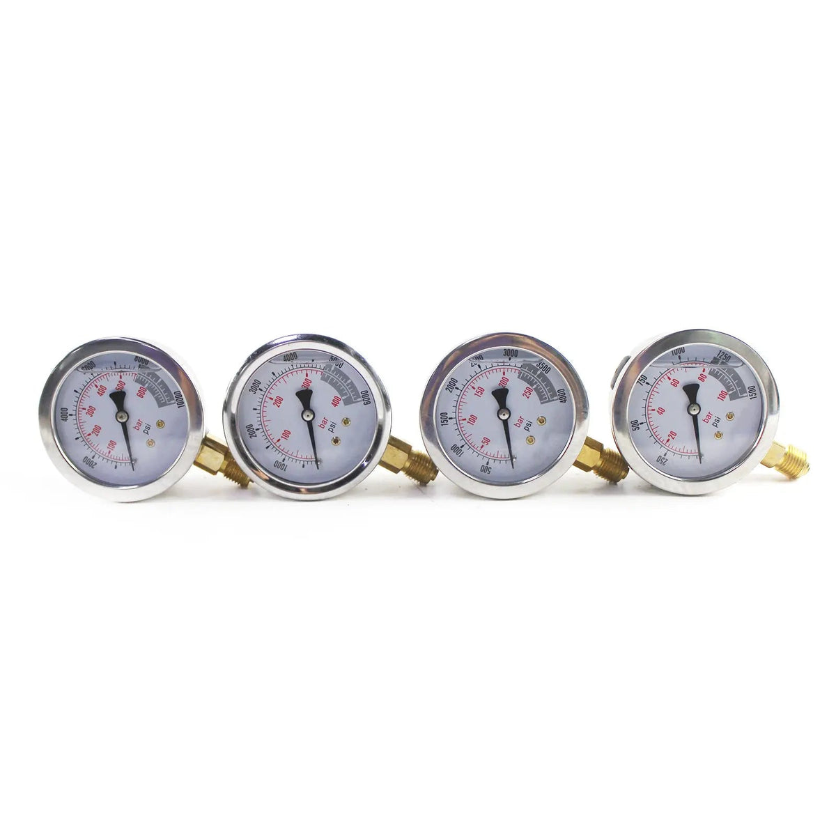 4-Gauge Hydraulic Pressure Test Kit 10/25/40/60 MPa with 10 Couplings, 160 cm Ho - image 7