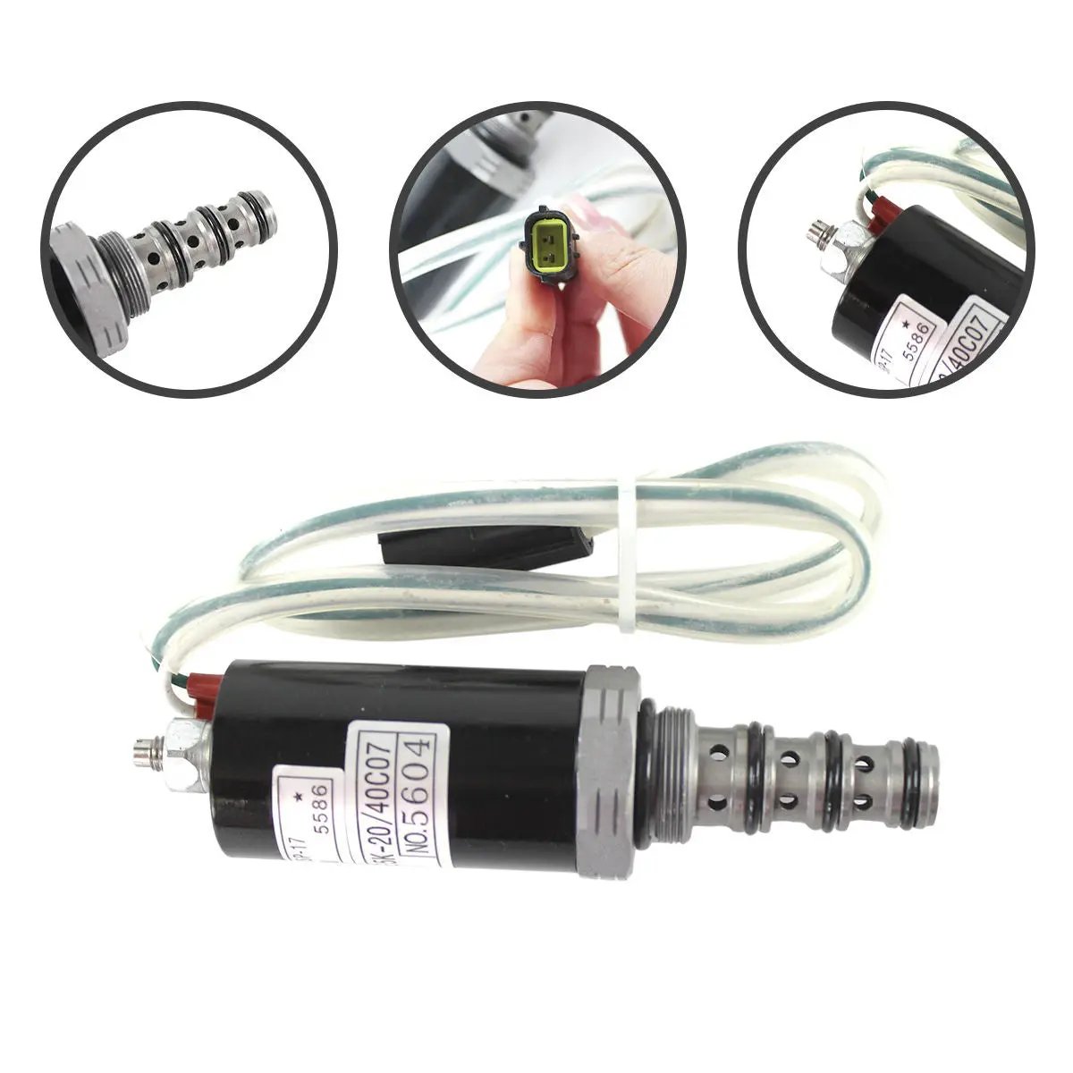 solenoid valve KDRDE5KR-20 for Kobelco SK60-3 SK200-2 Excavator - image 2