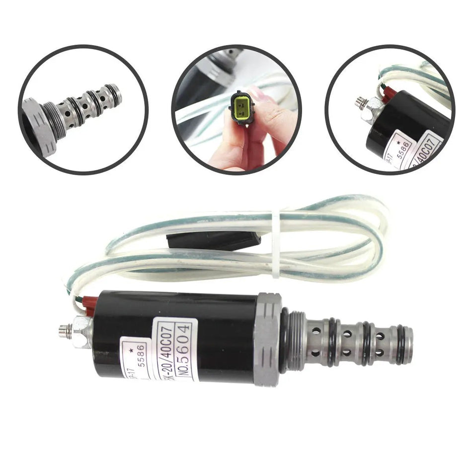 solenoid valve KDRDE5KR-20 for Kobelco SK60-3 SK200-2 Excavator - image 2