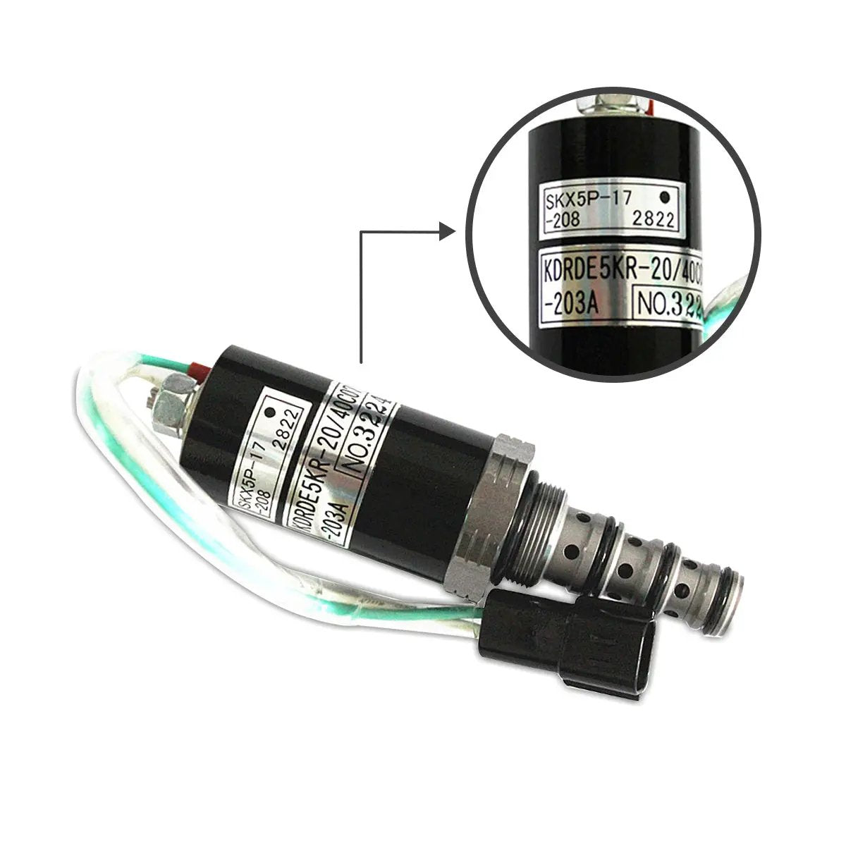 Topsealkit KDRDE5KR-20 solenoid valve, for Kobelco SK200-3 Excavator - image 4