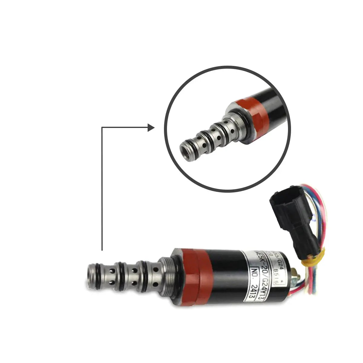 solenoid valve KWE5K-20 for Sumitomo SH135 Excavator - image 4