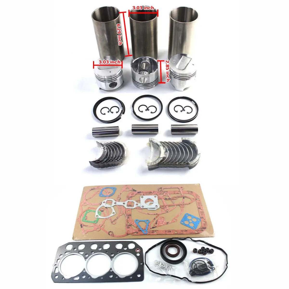 S3L S3L2 Engine Overhaul Rebuild Kit for Mitsubishi S3L2 S3L EB250 EB300 EB306 - image 2