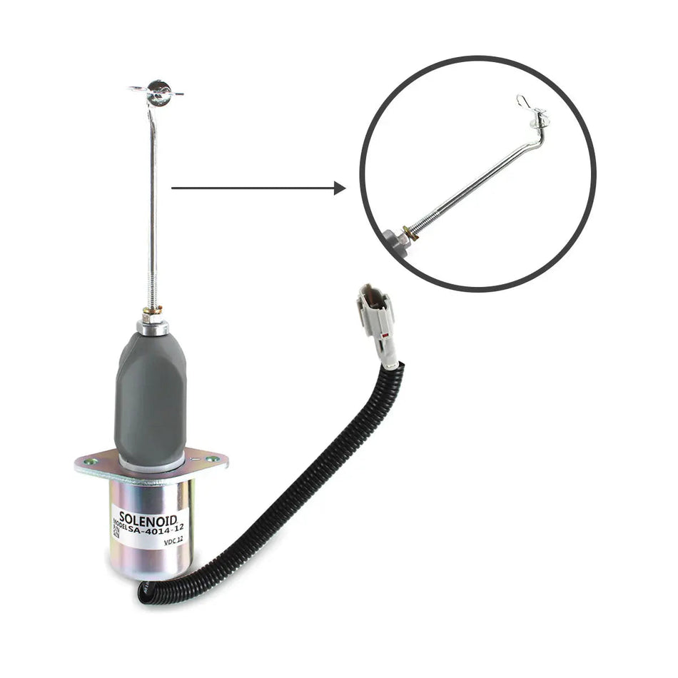 fuel shut-off solenoid SA-4014-12 for Cummins Mitsubishi Excavator - image 2
