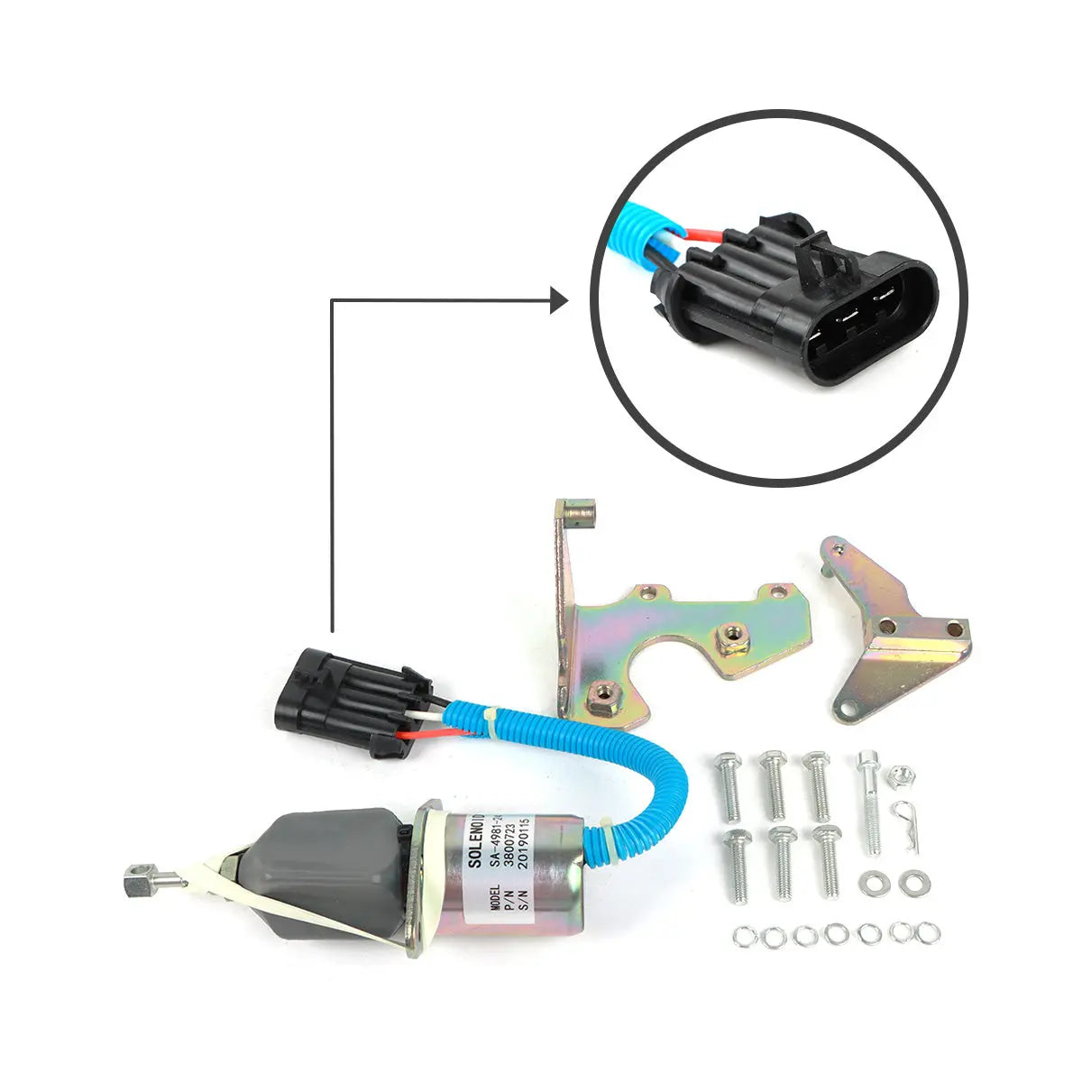 fuel shut-off solenoid SA-4981-24 for Cummins Diesel Engine - image 2