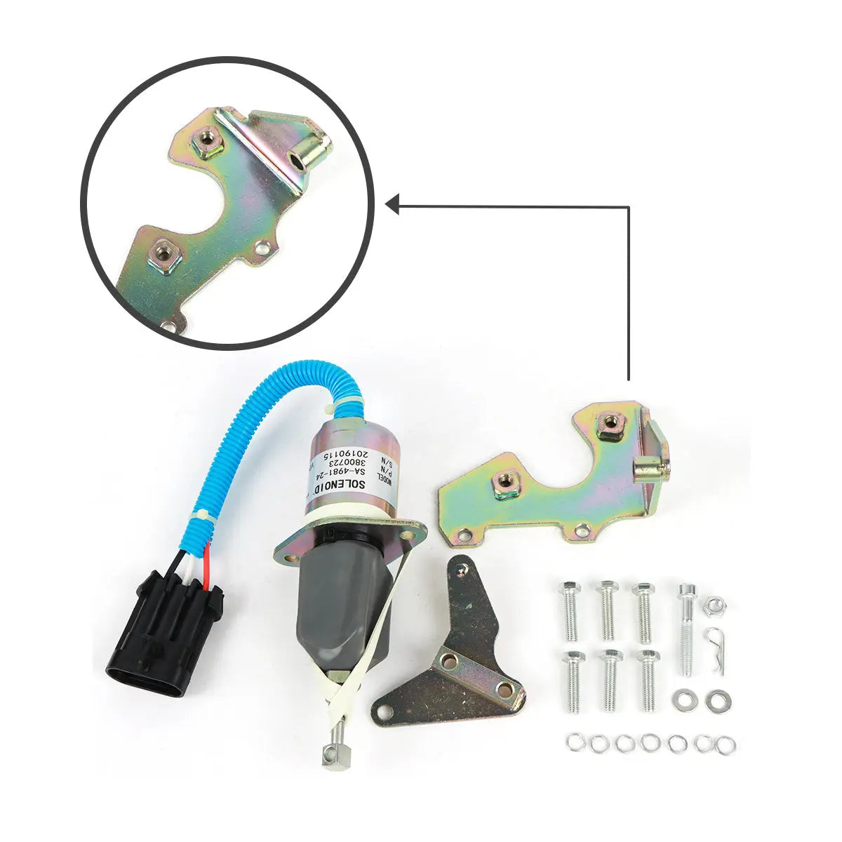 fuel shut-off solenoid SA-4981-24 for Cummins Diesel Engine - image 4