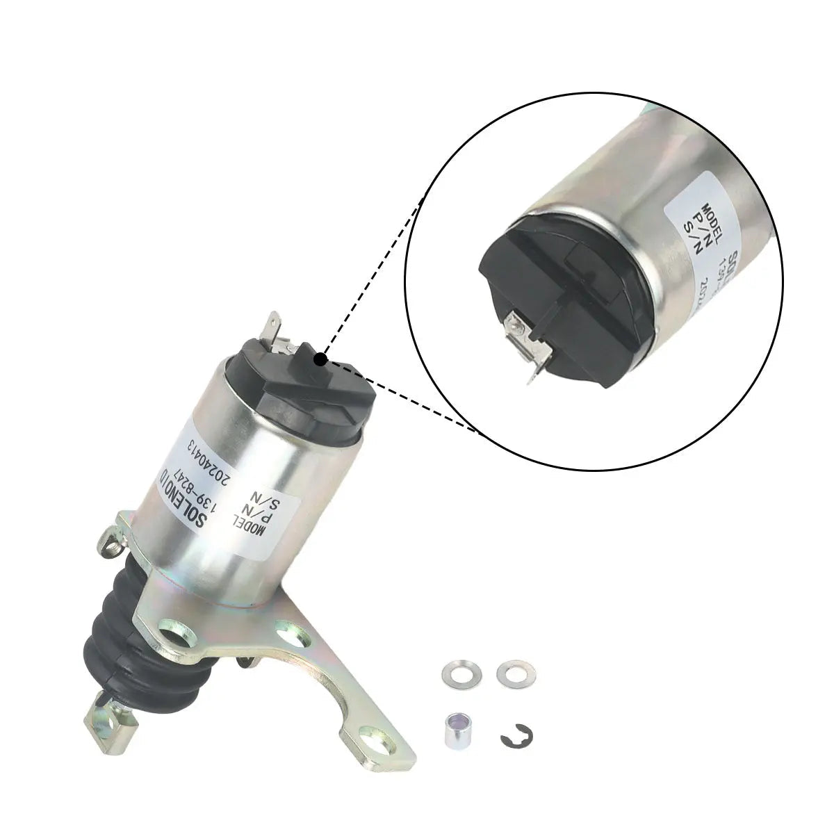 139-8247 fuel shut-off solenoid for Caterpillar Engine C-9 C9 3126E C7 Excavator 305.5 - image 4
