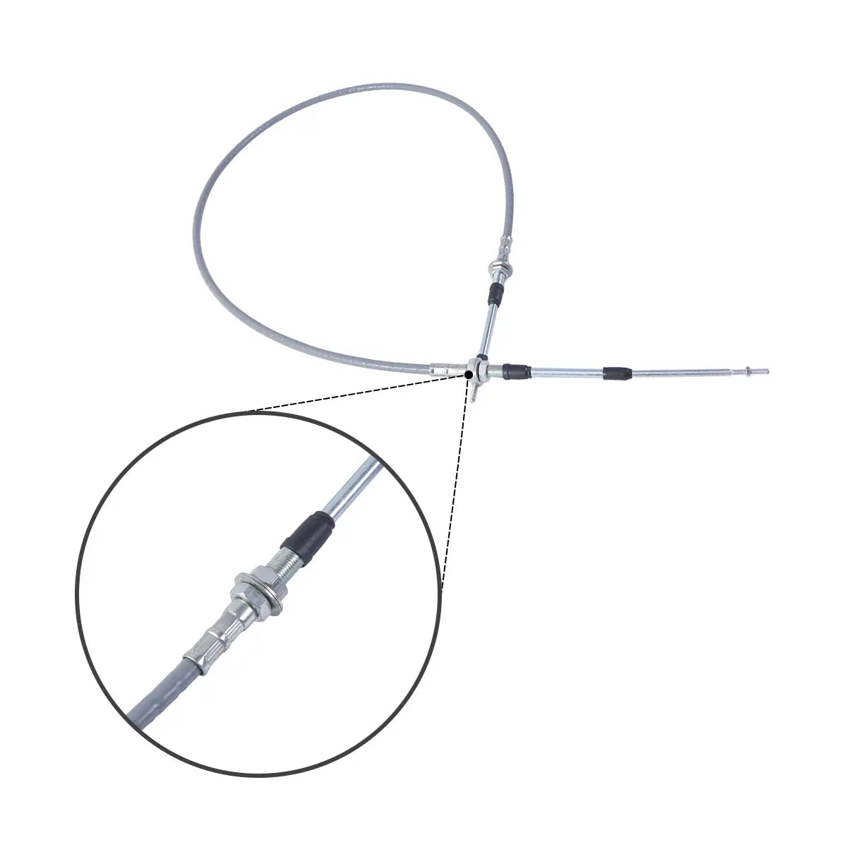 throttle motor control cable 63 inches Throttle002 for Kobelco SK025-2 Excavator - image 3